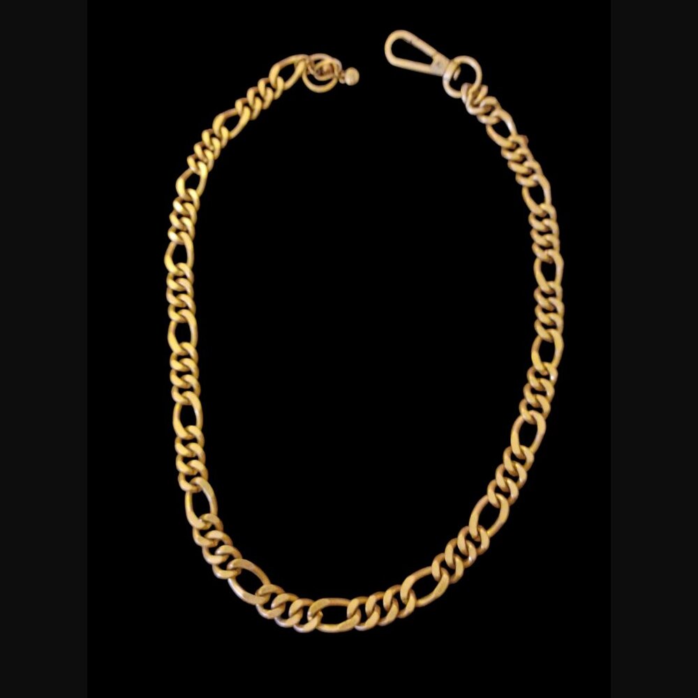 Cabi Retired Gold Tone Chunky Figaro Statement Necklace 21.5"